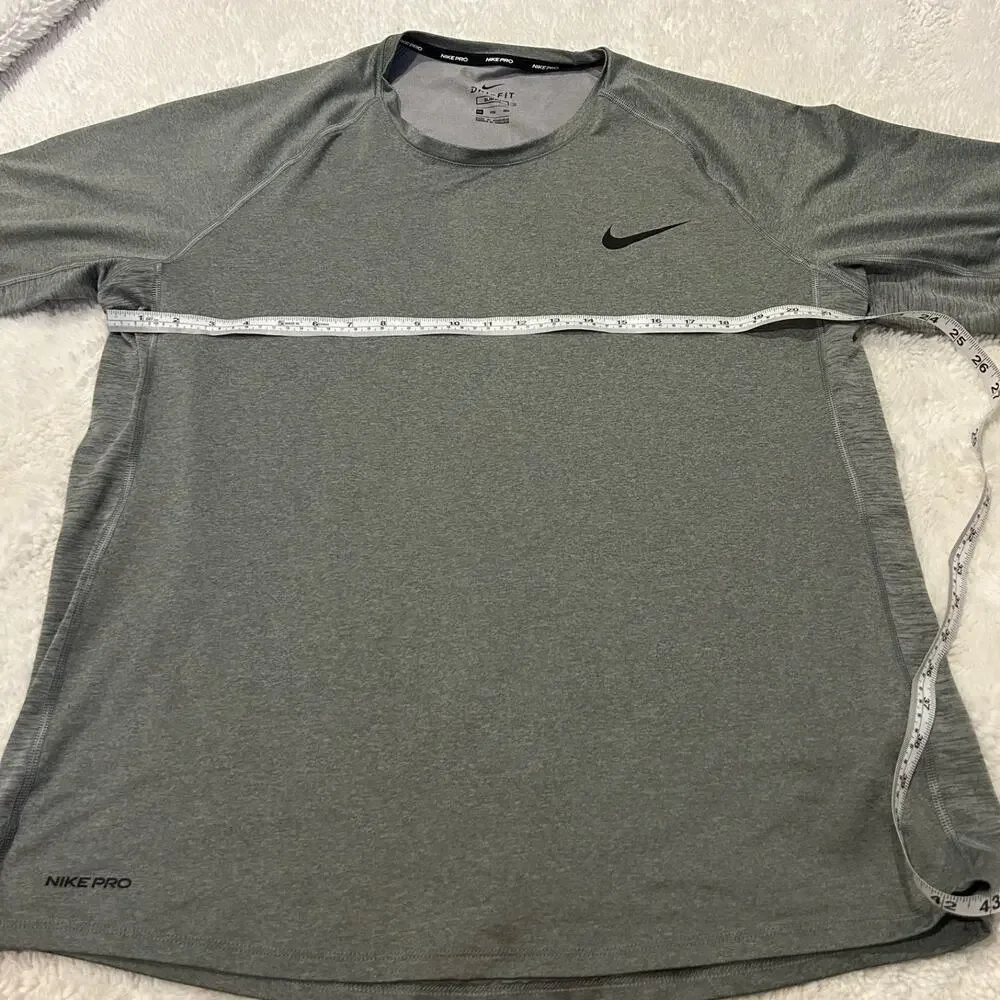 Nike Mens Bundle Slim Fit 2XL Green/Grey Workout Athleisure Luxe Shrt/Lng Sleeve - Picture 3 of 9